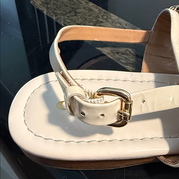 Coach Cream Sandals with Gold Details - Picture 5 of 7